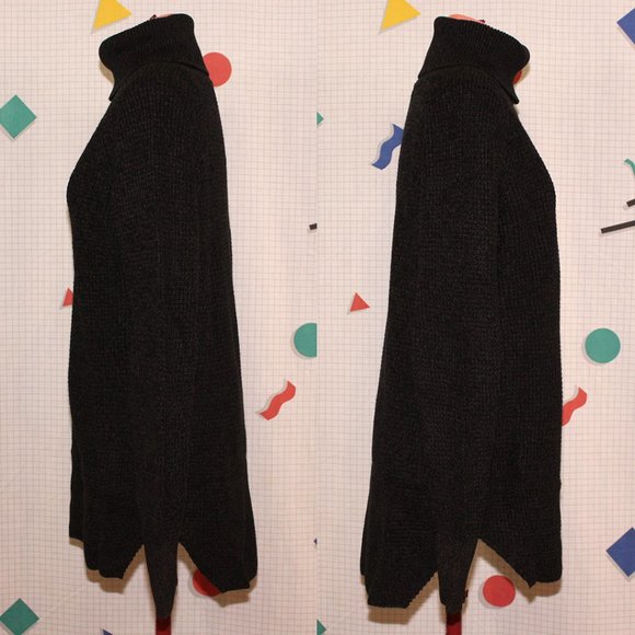 Cloth long black/dark gray turtleneck - Picture 3 of 7